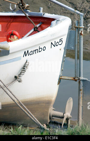 Piccole imbarcazioni su Skippool Creek,Fiume Wyre, Foto Stock