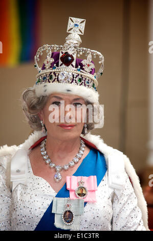 Drag queen al festival gay,Blackpool, Lancashire, Regno Unito Foto Stock