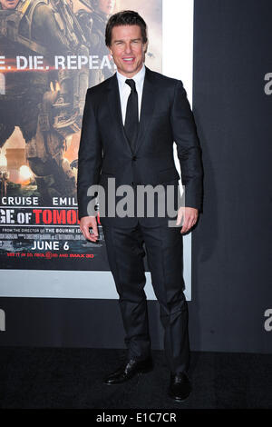 New York, NY. Il 28 maggio 2014. L'attore Tom Cruise assiste la premiere del 'Bordo del domani" a AMC Loews Lincoln Square. (Christopher Childer/EXImages) Foto Stock