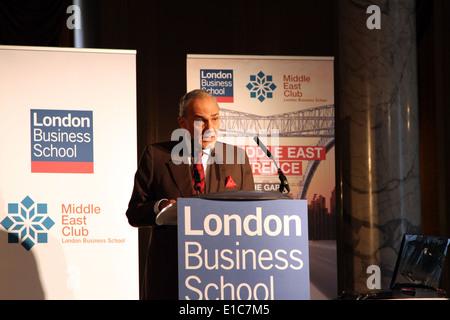 Arabia Saudita Principe Turki al Faisal dà un discorso presso la London Business School del XII Medio Oriente Conferenza. Foto Stock