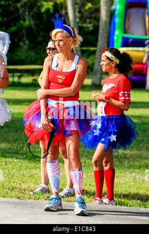 Gli empi Tu-Tu ostacolo evento Foto Stock