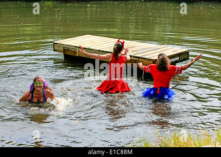 Gli empi Tu-Tu ostacolo evento Foto Stock