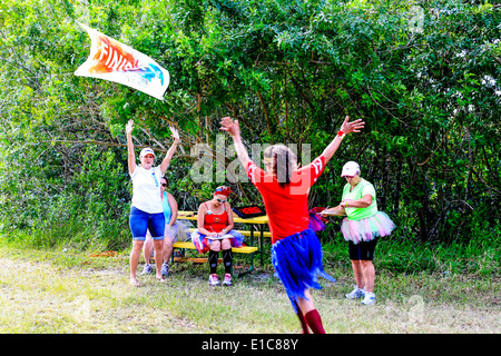 Gli empi Tu-Tu ostacolo evento Foto Stock