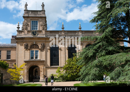 Trinity College Chapel, Oxford, visto dalla parte anteriore del quadrangolo. Foto Stock