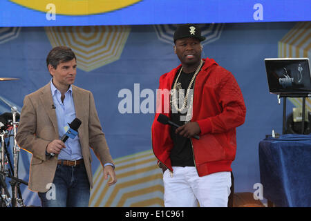 New York, New York, Stati Uniti d'America. Il 30 maggio 2014. Curtis '' cinquanta cent'' Jackson esegue per ABC Good Morning America una serie di concerti in Central Park di New York. George parla di Curtis Jackson aka 50 cent Credito: Bruce Cotler/Globe foto/ZUMAPRESS.com/Alamy Live News Foto Stock