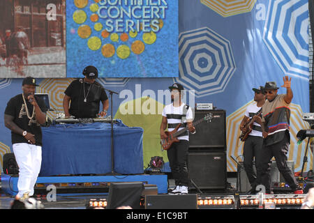 New York, New York, Stati Uniti d'America. Il 30 maggio 2014. Curtis '' cinquanta cent'' Jackson esegue per ABC Good Morning America una serie di concerti in Central Park di New York. 50 e Joe performing credito: Bruce Cotler/Globe foto/ZUMAPRESS.com/Alamy Live News Foto Stock