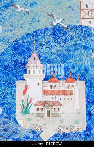 Mosaico da Colpan nel Parco Gulhane, quartiere di Sultanahmet, Istanbul, Turchia Foto Stock