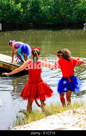 Gli empi Tu-Tu ostacolo evento Foto Stock