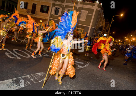 Il carnevale di Mindelo 2014, Sao Vicente isola, arcipelago di Cabo Verde, Africa occidentale. Foto Stock