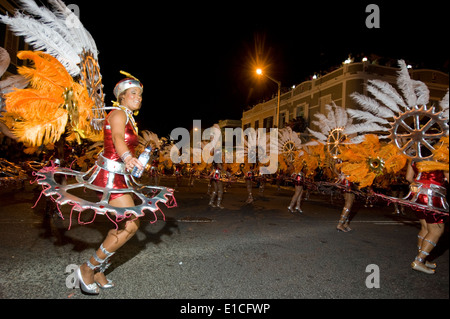 Il carnevale di Mindelo 2014, Sao Vicente isola, arcipelago di Cabo Verde, Africa occidentale. Foto Stock