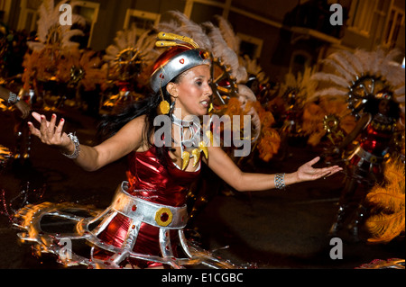 Il carnevale di Mindelo 2014, Sao Vicente isola, arcipelago di Cabo Verde, Africa occidentale. Foto Stock