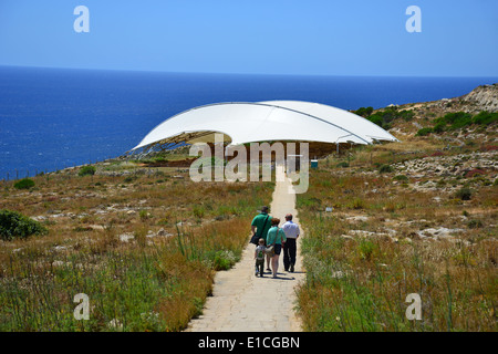 Mnajdra Temple, Hagar Qim e Mnajdra parco archeologico, Qrendi, Sud distretto orientale, Malta Xlokk Regione, Repubblica di Malta Foto Stock