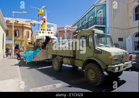 Il carnevale di Mindelo 2014, Sao Vicente isola, arcipelago di Cabo Verde, Africa occidentale. Foto Stock