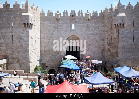 Fuori Porta di Damasco, Gerusalemme, Israele Foto Stock