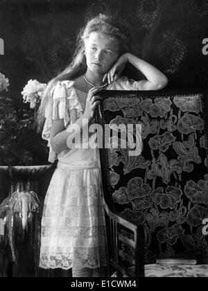 La granduchessa Anastasia Nikolaevna della Russia (Giugno 18, 1901 - 17 luglio 1918) più giovane figlia dello Zar Nicola II, ultimo sovrano della Russia imperiale, e sua moglie, Tsarina Alexandra Fyodorovna. Foto Stock