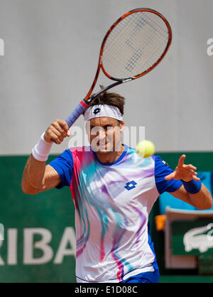 Parigi, Francia. Il 31 maggio 2014. Campo da tennis, aperto francese, Roland Garros, David Ferrer (ESP) nella sua partita contro Seppi (ITA) foto:Tennisimages/Henk Koster/Alamy Live News Foto Stock
