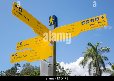 Brisbane Australia,QUT,Queensland University of Garden Point campus,sign,information,AU140313046 Foto Stock