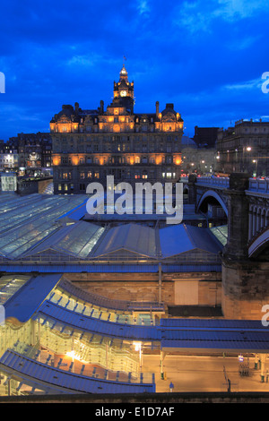 Regno Unito, Scozia, Edimburgo, Balmoral Hotel, stazione di Waverley, Foto Stock