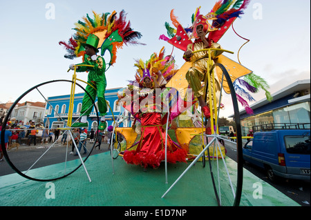 Il carnevale di Mindelo 2014, Sao Vicente isola, arcipelago di Cabo Verde, Africa occidentale. Foto Stock