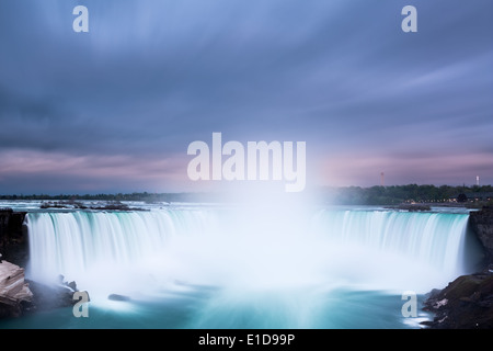 Horseshoe Falls a Niagara Falls visto dal lato canadese. Foto Stock