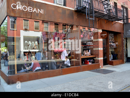 L'esterno dell'Chobani Soho store su Prince Street a Manhattan, New York City. Foto Stock