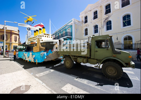 Il carnevale di Mindelo 2014, Sao Vicente isola, arcipelago di Cabo Verde, Africa occidentale. Foto Stock