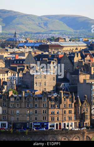 Regno Unito, Scozia, Edimburgo, Canongate, vista aerea, Foto Stock