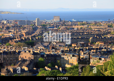 Regno Unito, Scozia, Edimburgo, Leith, Firth of Forth, vista aerea, Foto Stock