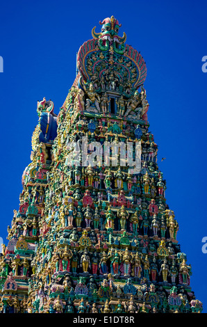 Meenakshi tempio indù di Madurai, Tamil Nadu, nell India meridionale Foto Stock
