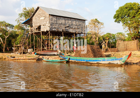 Kampong Phulk villaggio galleggiante, Siem Reap, Cambogia Foto Stock
