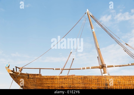 Immagine di un handmade Dhau nave in Oman Foto Stock