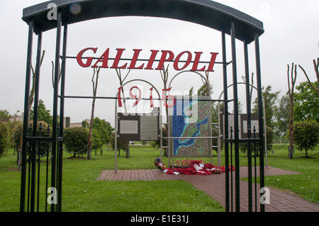 Campagna di Gallipoli memorial presso il National Memorial Arboretum, vicino a Lichfield, Staffordshire, Inghilterra Foto Stock