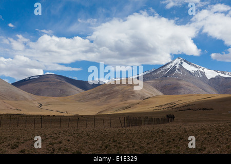 Paesaggio di montagna nella regione di Nuruchan (vicino a Tso Kar, Rupshu, Changtang, Ladakh, Jammu e Kashmir India Foto Stock