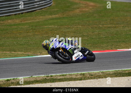 Mugello, Italia. Dal 01 Giugno, 2014. Racing MotoGP. Valentino Rossi (Movistar team Yamaha)durante la gara sul circuito del Mugello. Credito: Azione Sport Plus/Alamy Live News Foto Stock