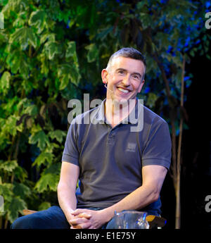 Hay on Wye. Dal 01 Giugno, 2014. Steve Coogan, attore comico, sceneggiatore di Filomena dà parlare al Festival di fieno, Hay on Wye, Powys, Wales UK. Credito: Prixnews/Alamy Live News Foto Stock