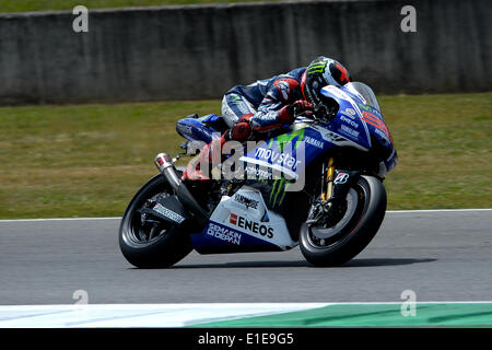 Mugello, Italia. Dal 01 Giugno, 2014. Jorge Lorenzo (Movistar Team Yamaha) durante la gara della MotoGP di credito Italia: Gaetano Piazzolla/Alamy Live News Foto Stock