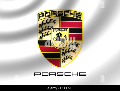 Porsche logo icona simbolo bandiera emblema Foto Stock