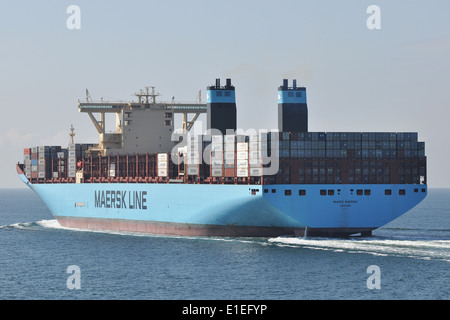 Più grande del mondo di Marie Container Maersk Foto Stock