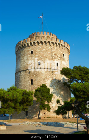 La Grecia e la Macedonia, Salonicco, la Torre Bianca, costruito durante il regno di Solimano il Magnifico Foto Stock