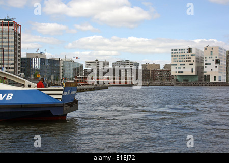 Amsterdam, Riverside sviluppo di ex docks Foto Stock