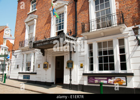 Il White Hart Hotel su Bailgate in Lincoln City Centre, Lincolnshire England Regno Unito Foto Stock