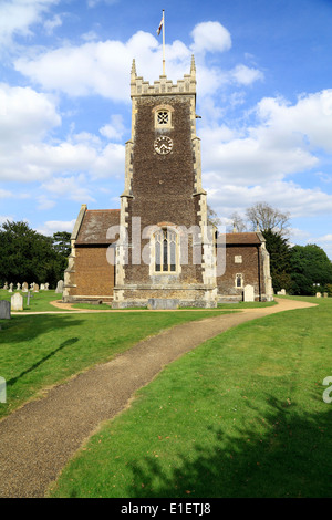 Sandringham Chiesa Parrocchiale, Norfolk, Inghilterra architettura medievale inglese chiese parrocchiali carstone Foto Stock