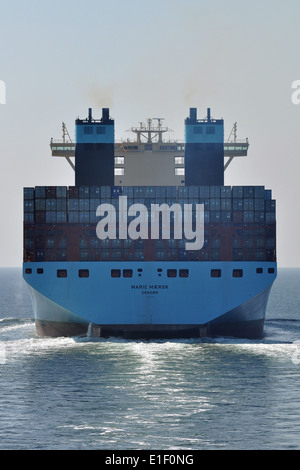 Più grande del mondo di Marie Container Maersk Foto Stock