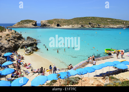 Alla Laguna Blu di Comino (Kemmuna), Gozo e Comino distretto, Gozo Regione, Repubblica di Malta Foto Stock