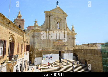 La Cattedrale dell Assunzione, la Cittadella, la città di Victoria, Gozo (Għawdex), Regione di Gozo, Repubblica di Malta Foto Stock