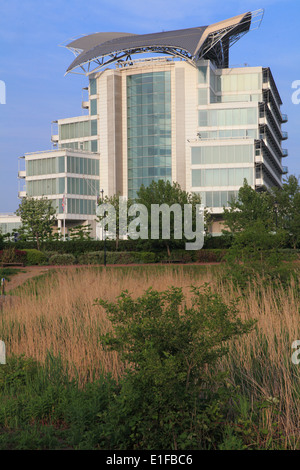 Nel Regno Unito, in Galles, Cardiff Bay, zone umide Riserva, St David's Hotel, Foto Stock