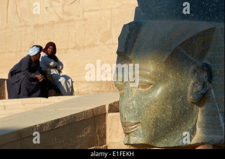 L'Egitto, la Valle del Nilo, Luxor, Tebe, a ovest del fiume Nilo, Ramesseum tempio di Ramses II Foto Stock