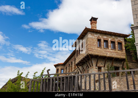 Varlaam Monastero nelle rocce di Meteora, significato 'sospeso nell' aria in Trikala, Grecia Foto Stock