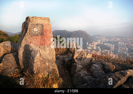 Lion Rock summit, Hong Kong Foto Stock