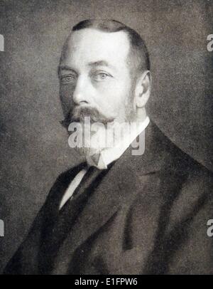 Fotografia di Re Giorgio V (1865 - 1936) re del Regno Unito e i domini britannici e Imperatore dell'India. Datata 1920 Foto Stock
